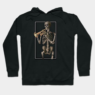 Skeleton with a trumpet Hoodie